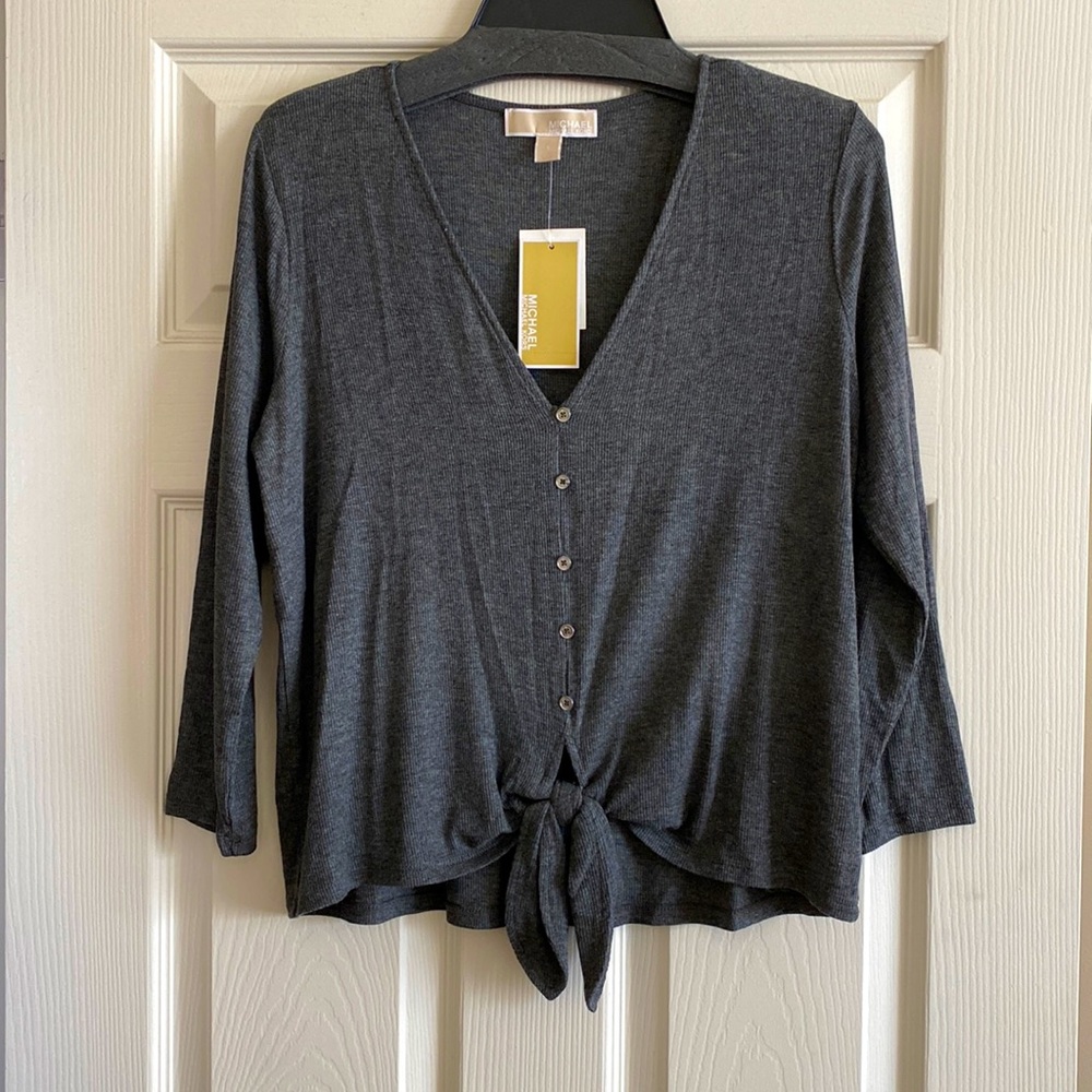 NWT Michael Kors Derby top, charcoal grey
